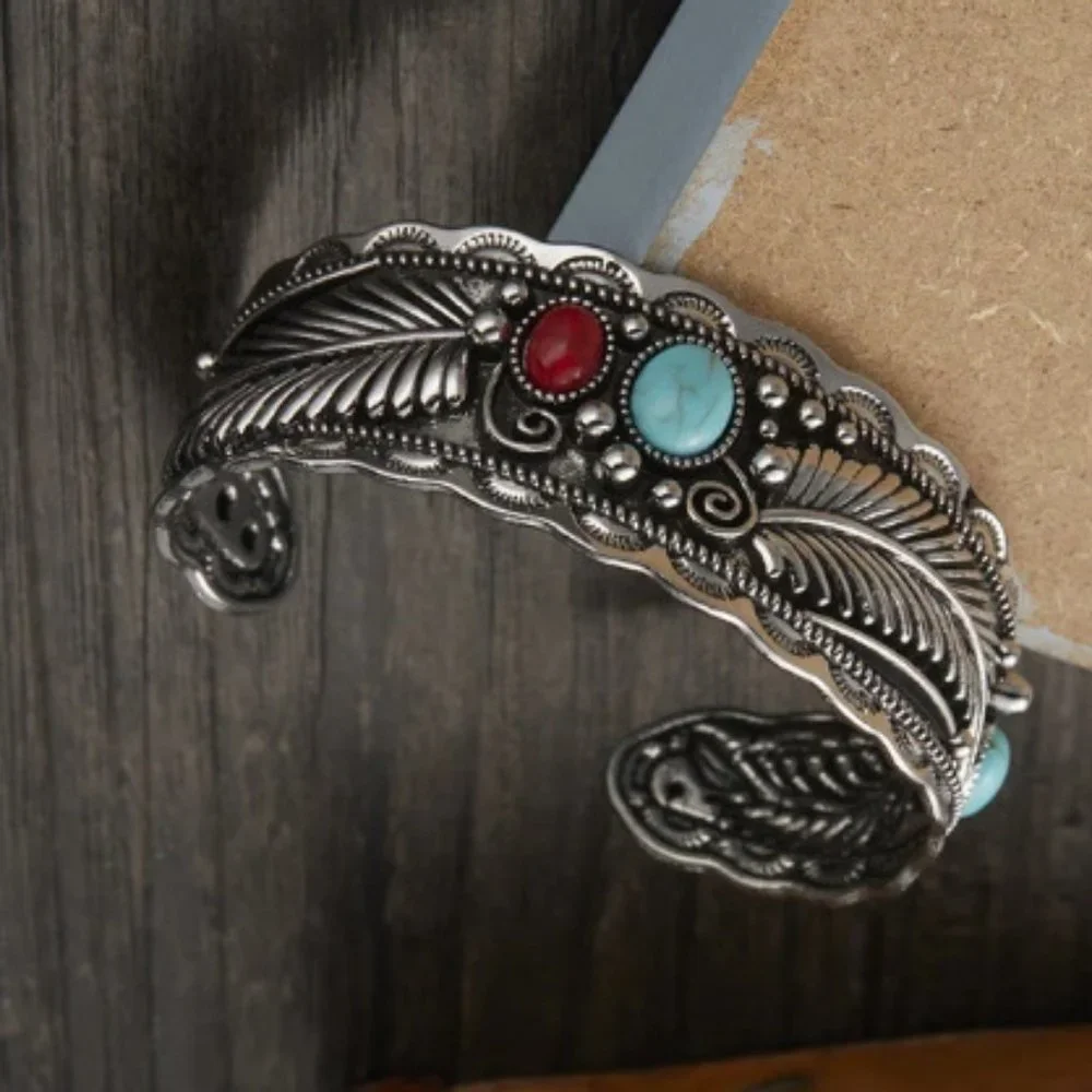 Brand New Takahashi Goro's Handmade Silver Feather Cuff Bracelet Bangle